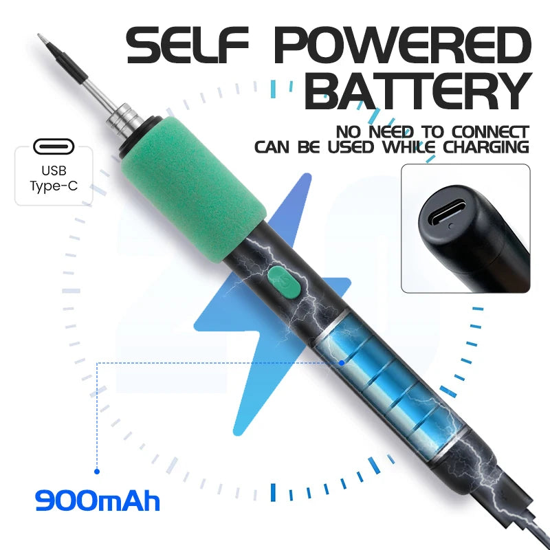 15W USB Soldering Iron — Portable Wireless Electric Soldering Tool wit ...