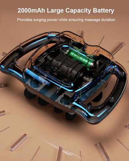 Fascia Gun Muscle Massager | 16-Head High Frequency Neck, Shoulder & Waist Massage Machine – Professional Fascia Massage Gun