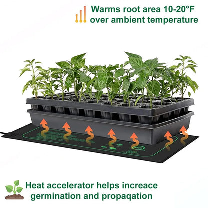 10/25/50CM Seedling Heat Mat — Waterproof Indoor Plant Germination & Propagation Pad with EU/US/UK Plug