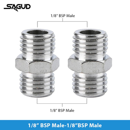 SAUGD 9PCS Airbrush Adapter Fitting Replacement Kit – Coupling Connectors for Compressor & Airbrush Hose