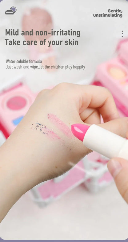 49 Piece Kids Makeup Kit for Little Girls – Washable Real Princess Makeup Set with Cosmetic Case, Birthday Gift Play Set