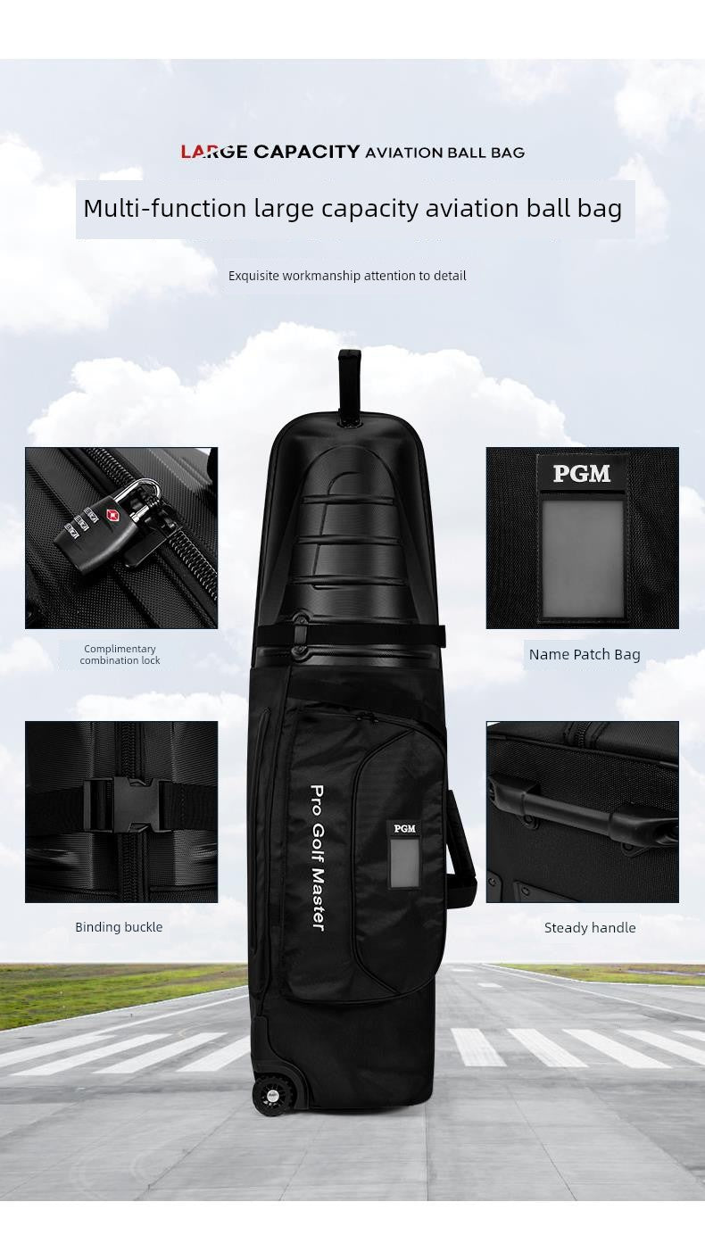 PGM Travel Golf Bag – Hard Shell Aircraft Consignment Roller Bag for Men & Women, Anti-Collision and Anti-Extrusion