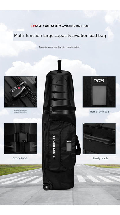 PGM Travel Golf Bag – Hard Shell Aircraft Consignment Roller Bag for Men & Women, Anti-Collision and Anti-Extrusion