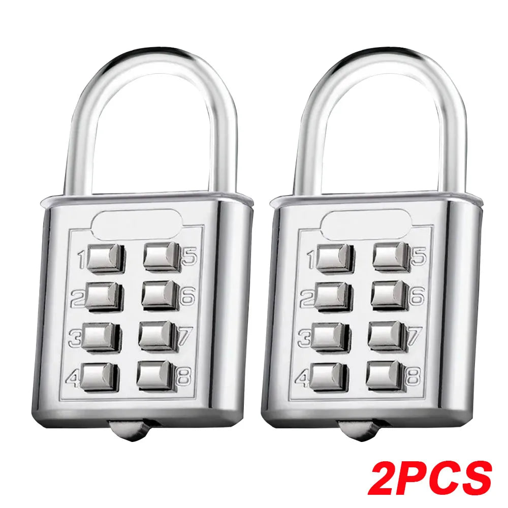 8-Digit Combination Padlock – Waterproof Zinc Alloy Travel Luggage & Outdoor Anti-Theft Smart Lock