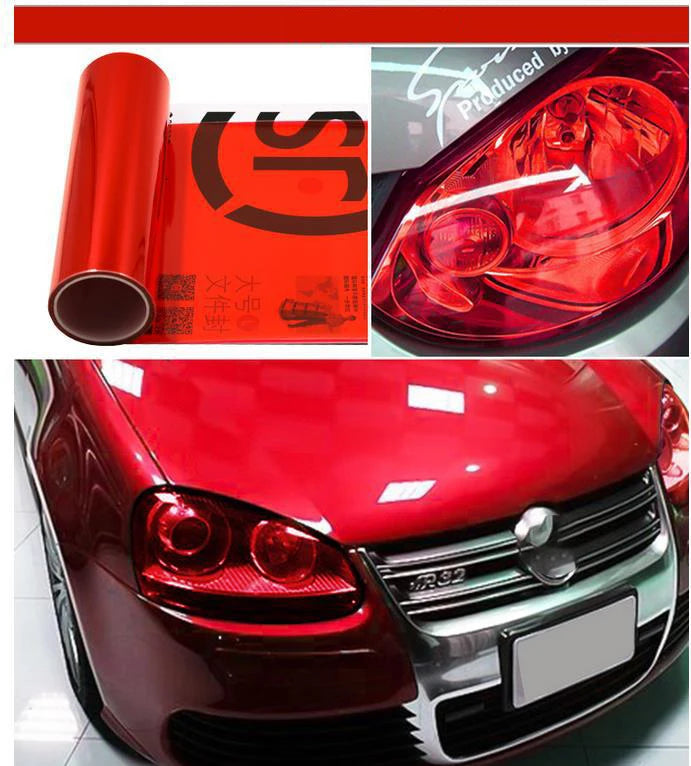 PVC Car Headlight Lamp Film - Self-Adhesive Fog Lamp Sticker for Taili ...