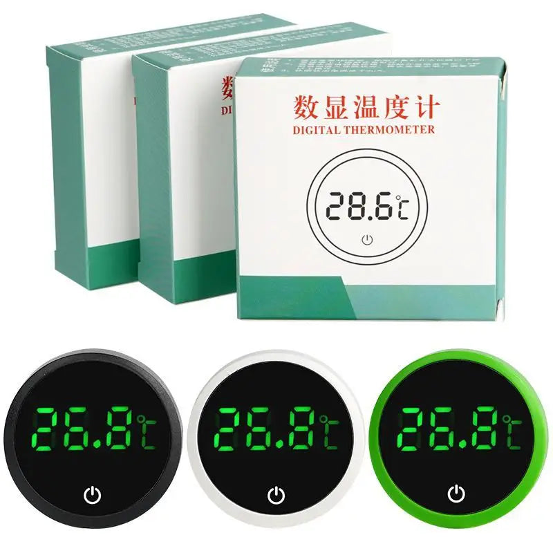 Aquarium Self-Adhesive LCD Thermometer – Digital Mini Fish Tank & Terrarium Temperature Monitor with Large Screen