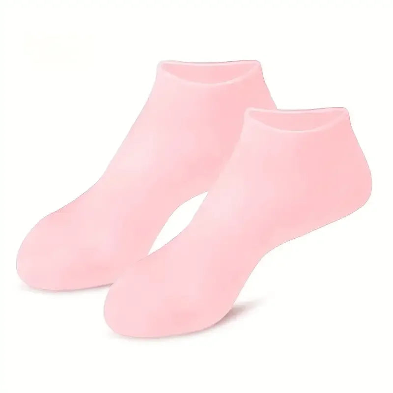2PCS Silicone Foot Care Socks – Moisturizing, Softening Dry & Cracked Heels for Men & Women