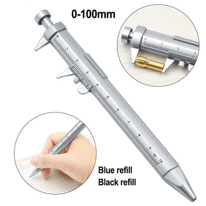Multifunction Caliper Ballpoint Pen - 0.5mm Gel Ink Vernier Caliper Roller Pen for Creative Stationery