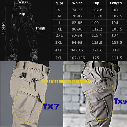Men's Quick-Dry Tactical Cargo Pants - Elastic Outdoor Sports Trousers for Camping, Hiking, Trekking, Fishing, Climbing - Spring & Autumn
