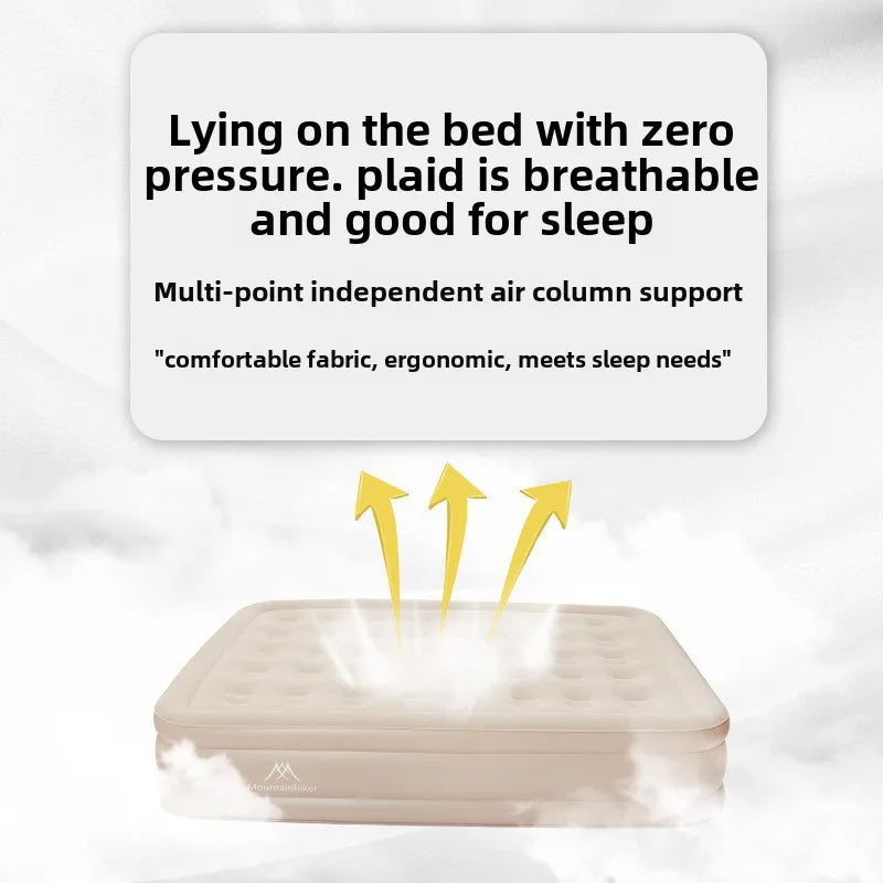MOUNTAINHIKER 2025 Inflatable Air Mattress - PVC Glamping Camping / interior Bed Mat with Built-In Pump for 1-3 Person