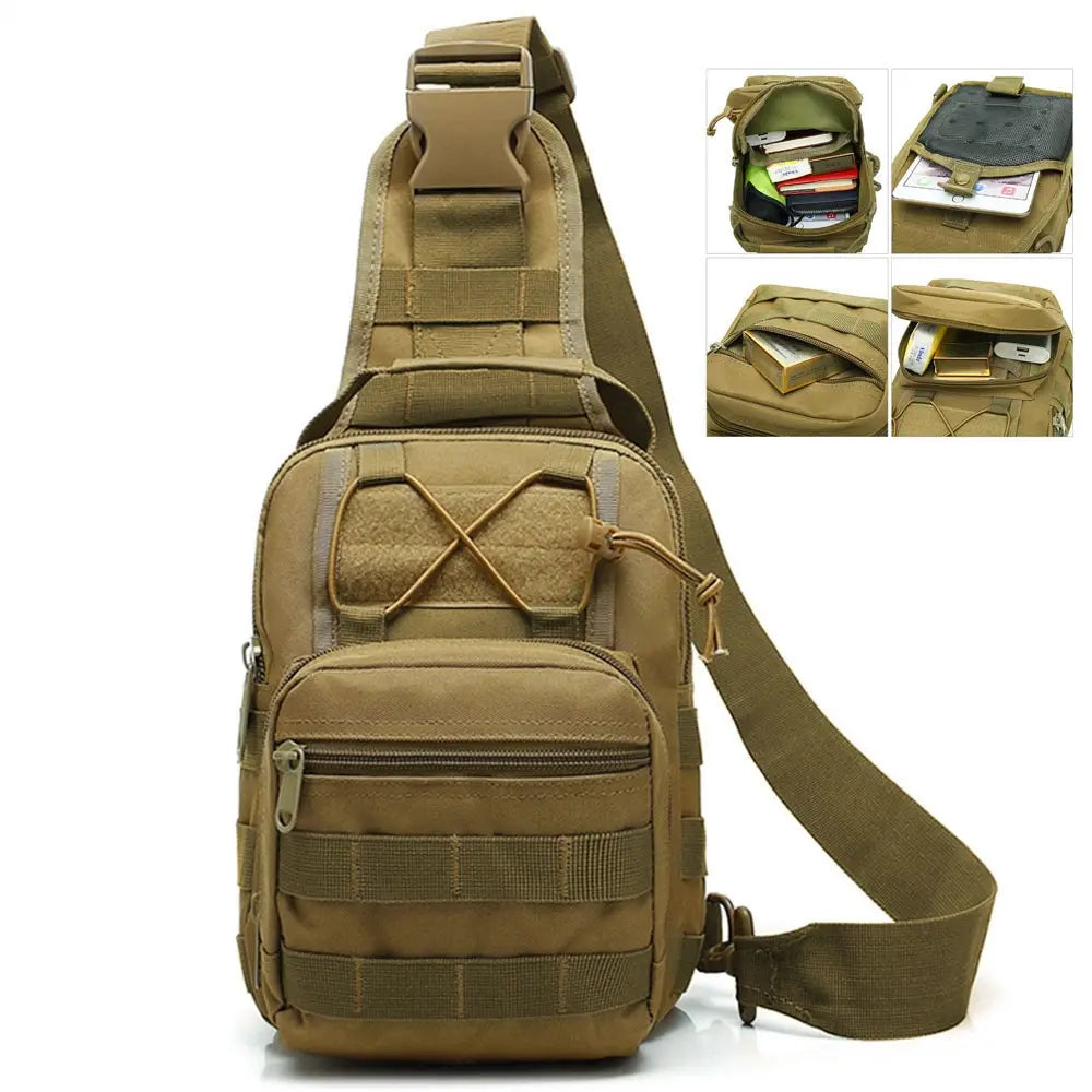 Outdoor Military Tactical Sling Chest Bag - Crossbody Shoulder Bag for Hiking & Camping, Men's & Women's Sport Travel Gear