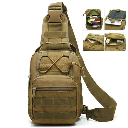 Outdoor Military Tactical Sling Chest Bag - Crossbody Shoulder Bag for Hiking & Camping, Men's & Women's Sport Travel Gear
