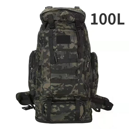 80L/100L Mountaineering Tactical Backpack - Large Outdoor Hiking, Camping & Travel Bag