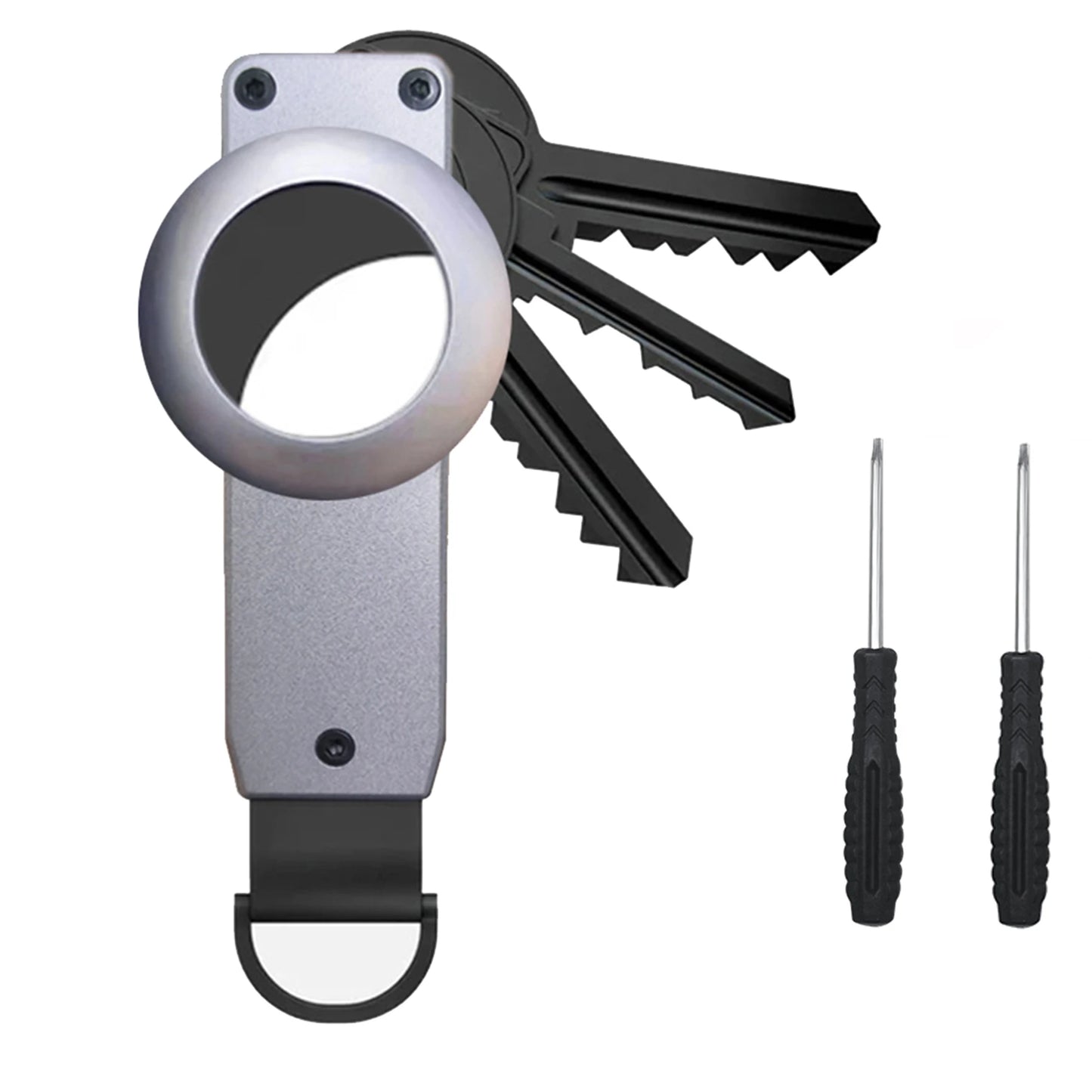 Compact Key Organizer – Minimalist Metal Key Holder for 2-6 Keys, Secure Keychain Case