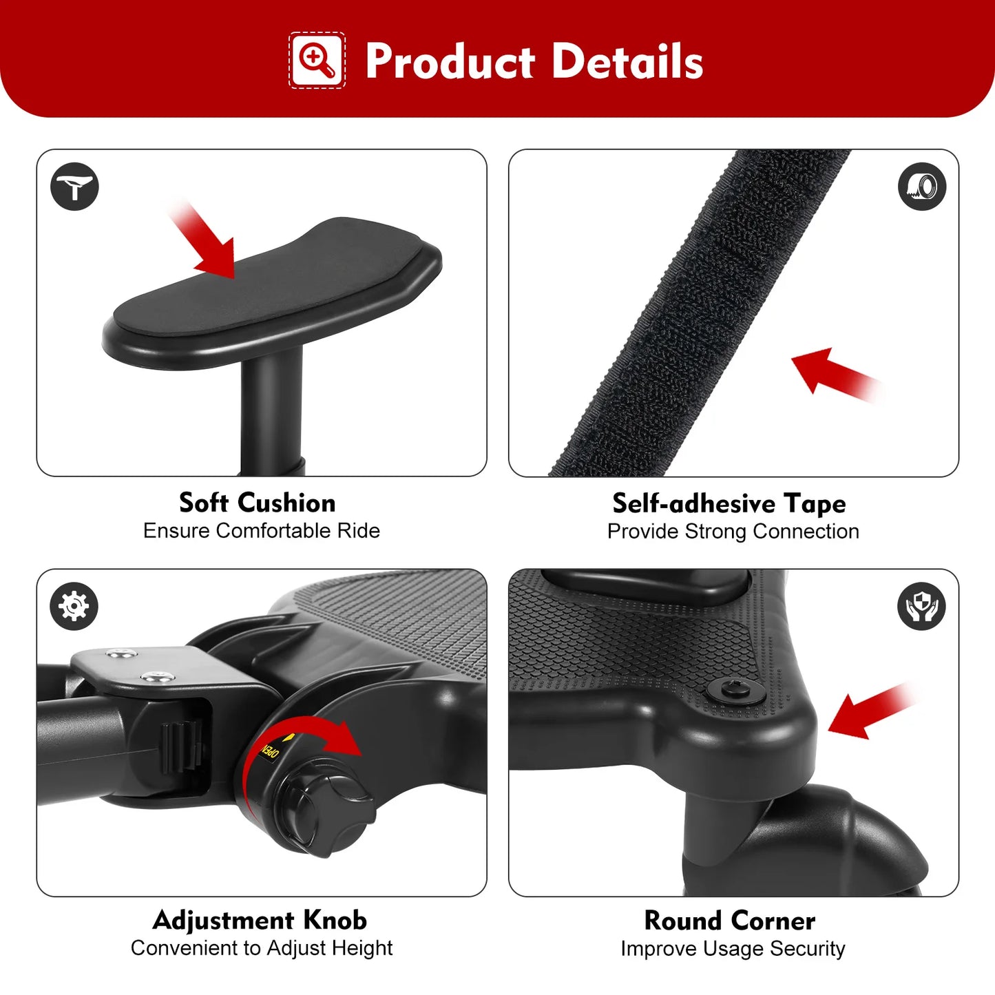 2-in-1 Universal Stroller Buggy Board with Detachable Seat – Pram Pedal Adapter for Kids, 25kg Load Capacity