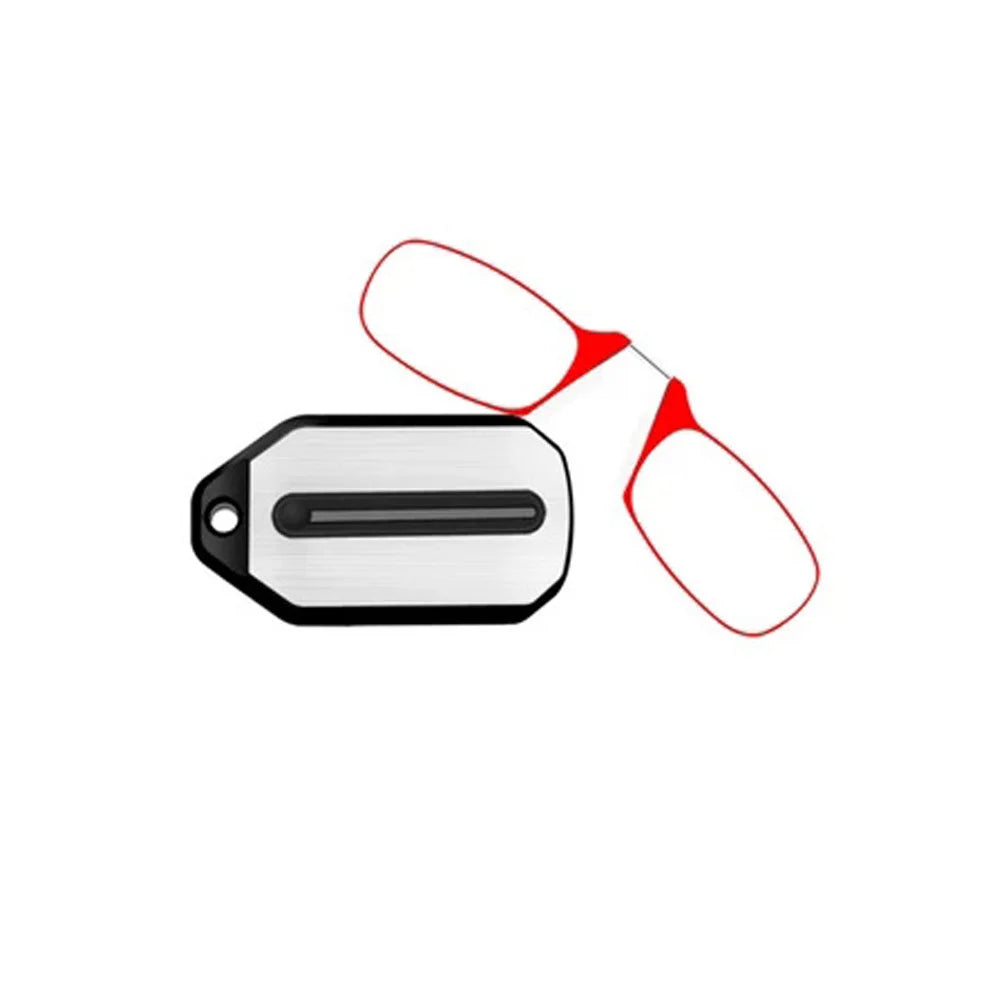 Clip-On Nose Reading Glasses – Ultralight Folding Mini Keychain for Men & Women +1.0 to +4.0