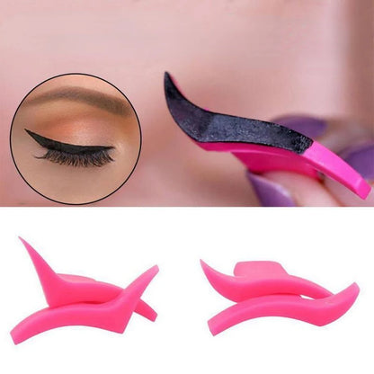 2Pcs Eyeliner Template Set - Professional Cat Eye Makeup Stencils, Wing Style Liner Stamping Tools