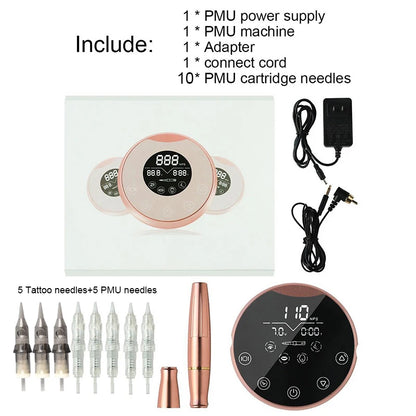 Professional PMU Cartridge Needles – 1R 3R 5R Screw Tips for P300 Rotary Tattoo Machine, Eyebrow & SMP Use