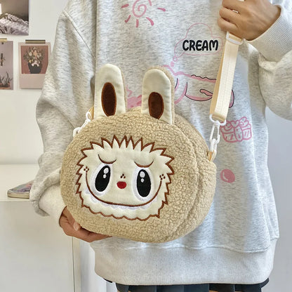 Labu Cartoon Crossbody Plush Bag – Kids Backpack & Shoulder Bag Doll Change Purse, Perfect Gift for Girls