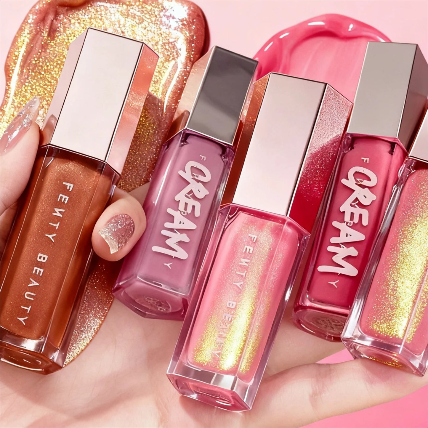 Fenty Beauty Lip Glaze – Moisturizing Glitter Lip Plumper Liquid Lipstick for Women & Beginners