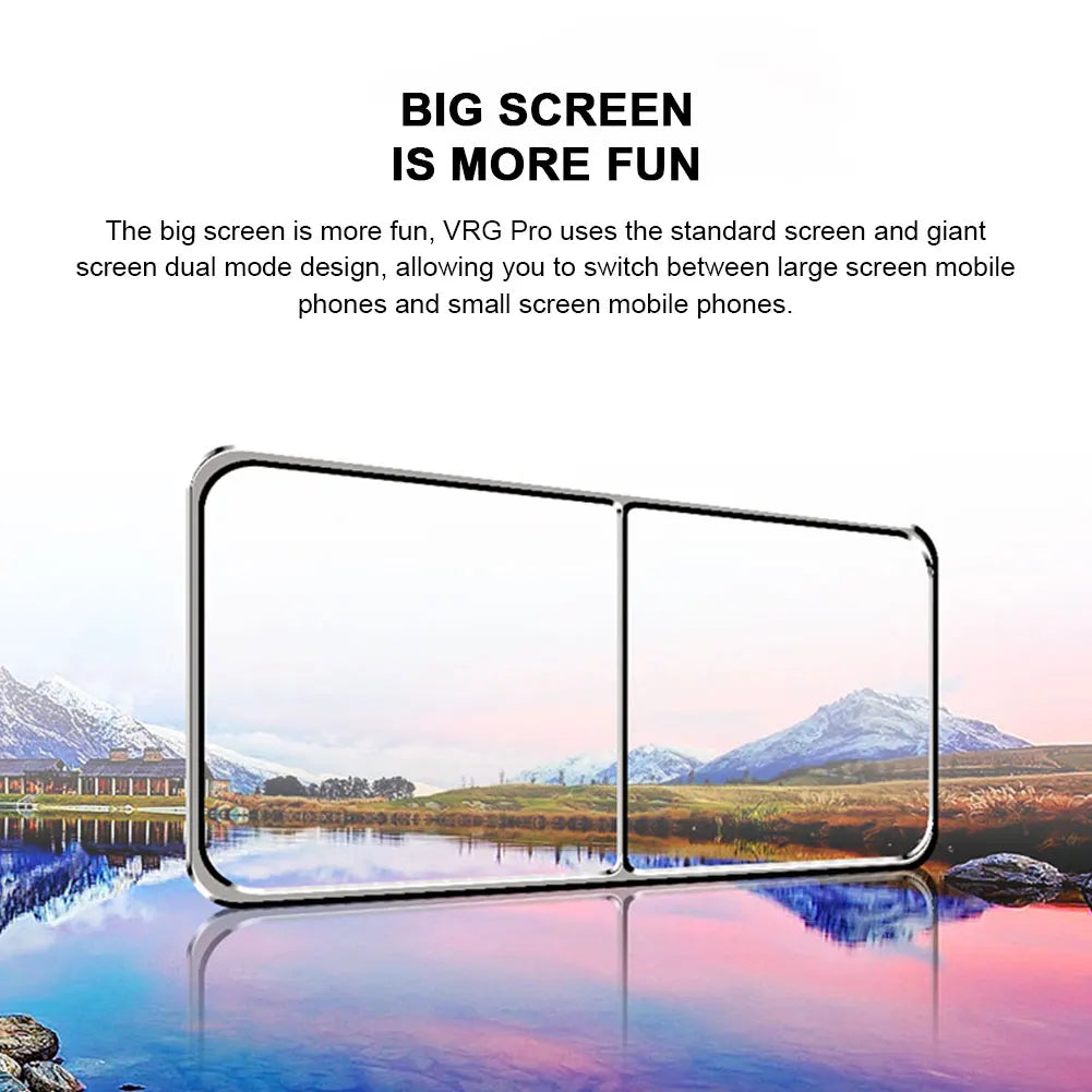 3D VR Headset – Virtual Reality Smart Glasses Helmet for Smartphones with Controllers and 7-Inch Lenses