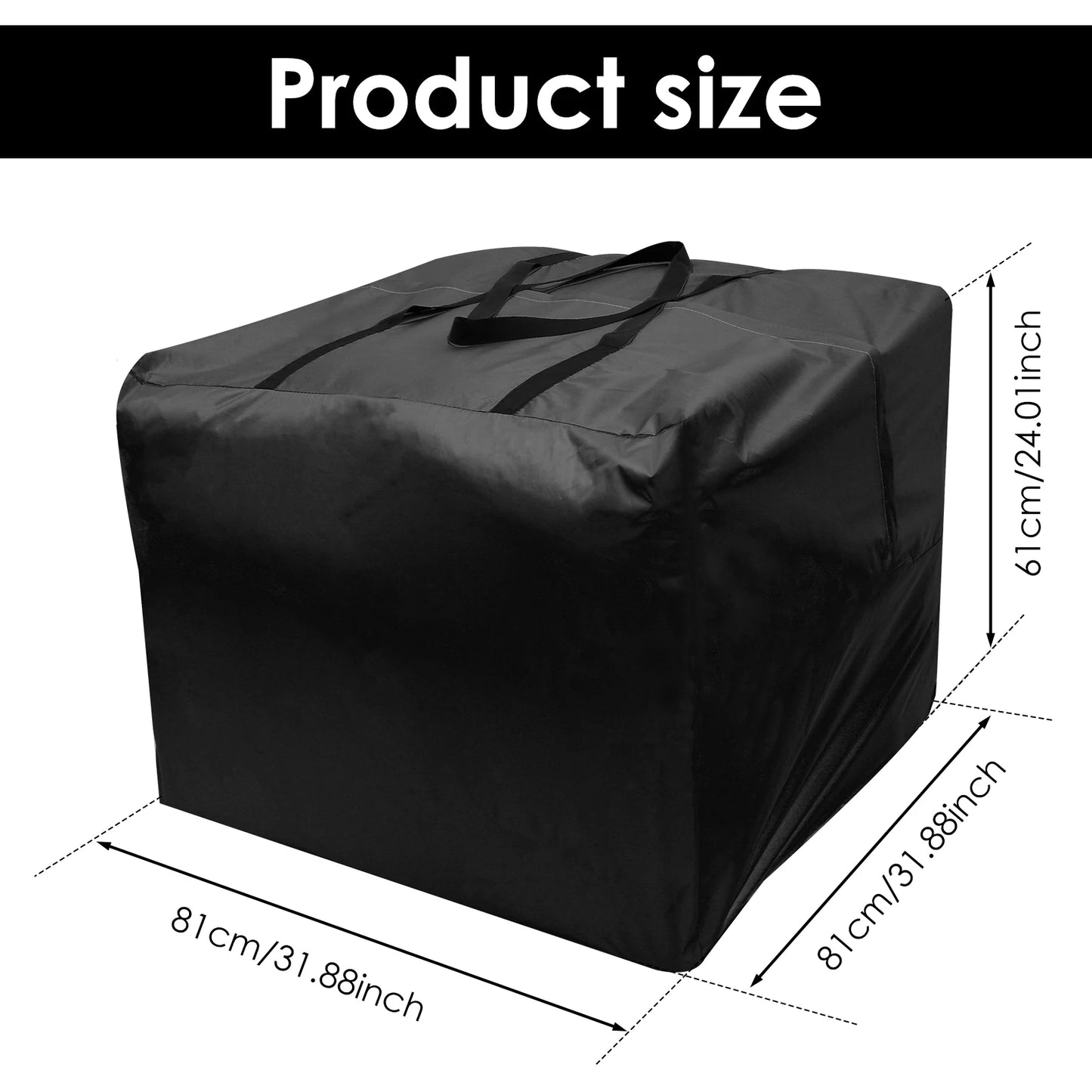 Large Cushion Storage Bag with Handles – Waterproof Dustproof Outdoor Furniture Cover