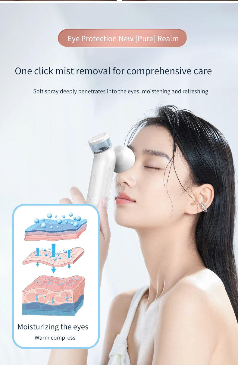 Portable Hot & Cold Eye Mist Sprayer – Nano Hydrating Steam Compress f ...