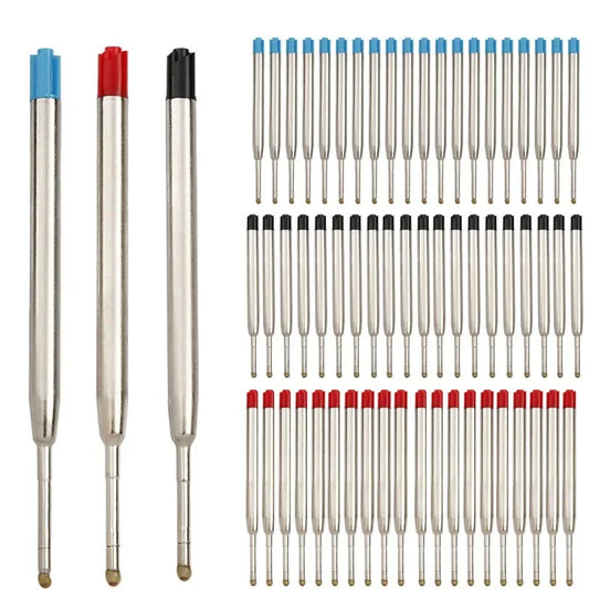 Ballpoint Pen Refills for Parker Pens | Medium Point | Blue, Red, Black Ink Rods | Writing Office Stationery - Available in 5/10/20pcs