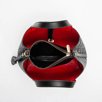 CH Fashion Women’s Shoulder Bag – Large Capacity Casual PU Leather Handbag with Embossed Letters