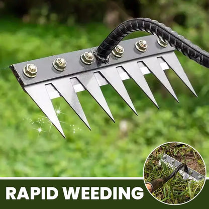 5/6/7/8 Teeth Carbon Steel Garden Hand Rake – Farm Weeding Scarifier, Agricultural Metal Harrow Tool