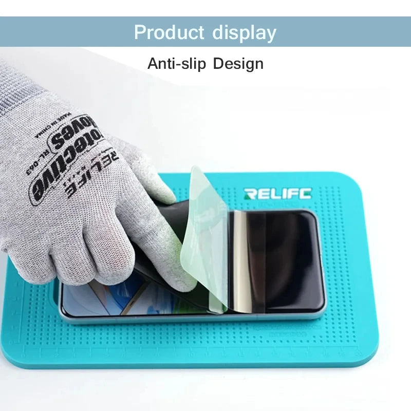 Relife RL-004DM Professional Anti-Slip Silicone Pad – Multi-Device Compatible Camera Protection and Repair Mat