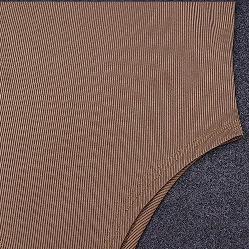 Sleeveless Knit Bodysuit for Women – Sexy Off-Shoulder Halter Bodycon Top, Casual Clubwear Summer Street Style