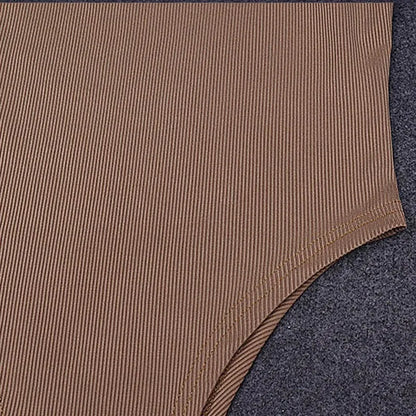 Sleeveless Knit Bodysuit for Women – Sexy Off-Shoulder Halter Bodycon Top, Casual Clubwear Summer Street Style