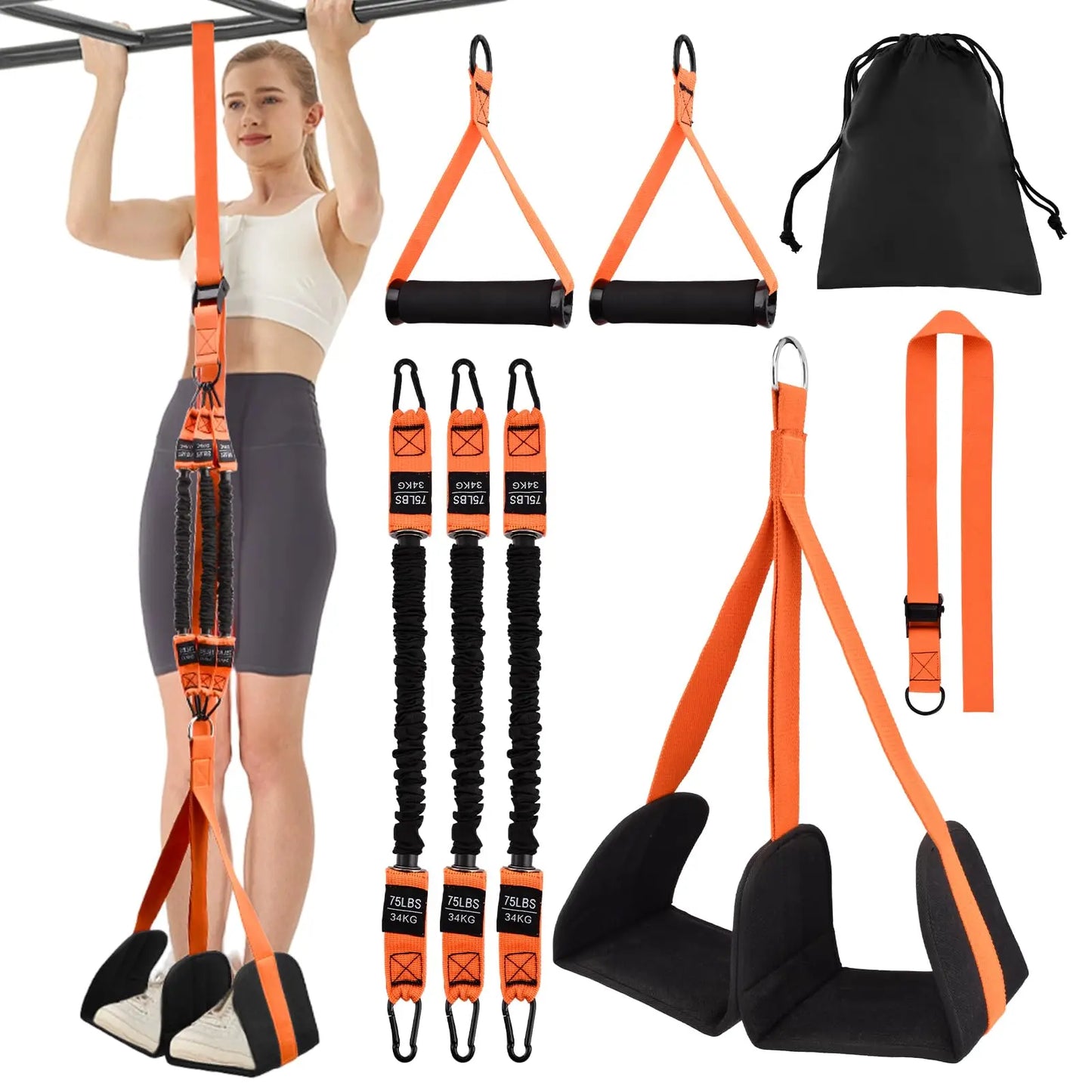 Pull-Up Assistance Bands Set – Resistance Straps for Men & Women, Hanging Training Chin-Up Workout and Body Stretching