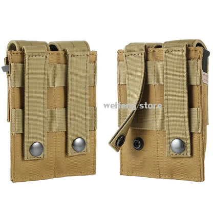 9mm Tactical Magazine Pouch - MOLLE Single & Double Mag Bag, Open-Top Pouch for Glock, M1911, 92F, Torch & Triple Bag