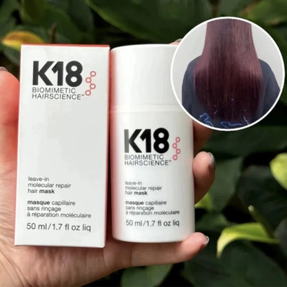 K18 Leave-In Molecular Repair Hair Mask – Deep Conditioning Keratin Treatment for Smooth, Healthy Hair (50ml/150ml)
