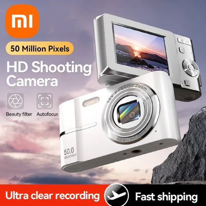 Xiaomi 4K Digital Camera – 50MP, 16X Zoom, Anti-Shake, Flash, Outdoor Student Video Recorder