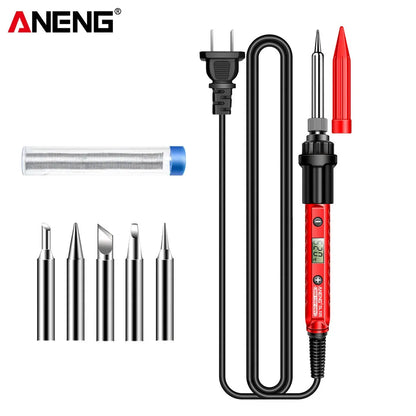 ANENG SL104/SL105 Electric Soldering Iron – Professional Digital Display, Adjustable Temperature Portable Kit for Welding & Soldering Repair