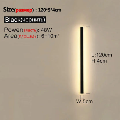 Waterproof Outdoor Wall Light – LED Garden Lamp, Modern Nordic Style for Living Room & TV Background, IP65, 110/220V Wall Washer