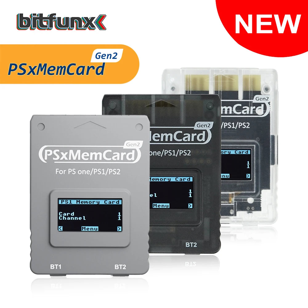 Bitfunx PSxMemCard Gen2 – SD2PSXTD Save Storage for PS1 & PS2 Games, Compatible with PlayStation Consoles