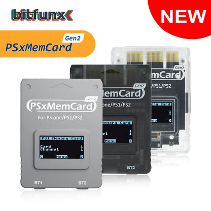 Bitfunx PSxMemCard Gen2 – SD2PSXTD Save Storage for PS1 & PS2 Games, Compatible with PlayStation Consoles