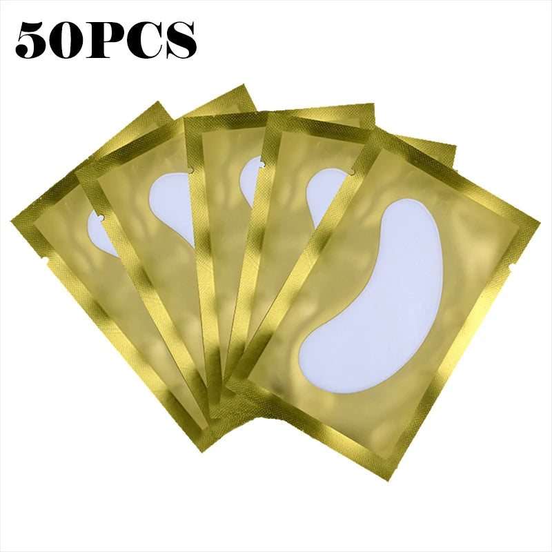 50PCS Hydrogel Eyelash Patches – Moisturizing Eye Pads for Grafting & Isolation
