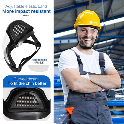 Anti-Fog Protective Face Shield - Comfortable Welding Mask with Transparent Helmet, Dust-Proof and Anti-Splash Eye Protection