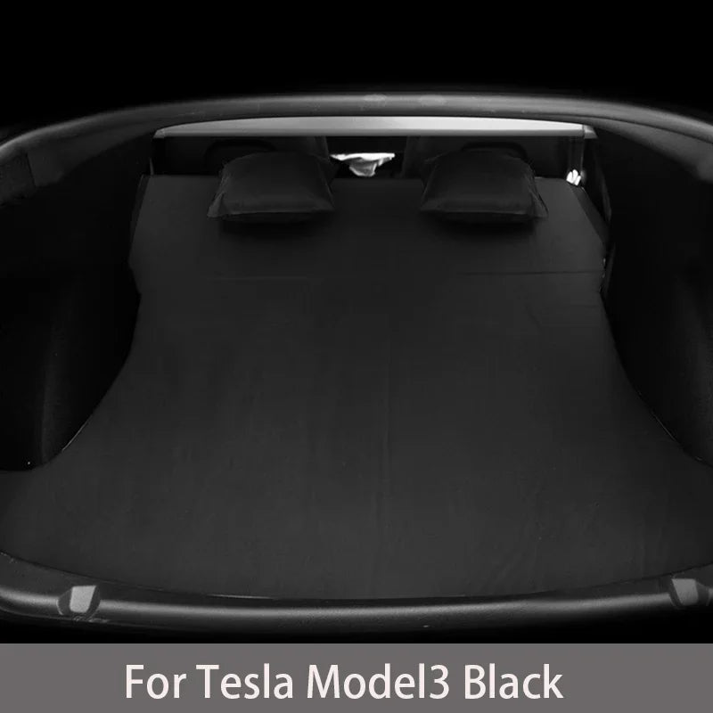 Tesla Model 3 & Model Y Inflatable Car Bed – Suede Fabric Travel Air Mattress for Camping (2017-2024)