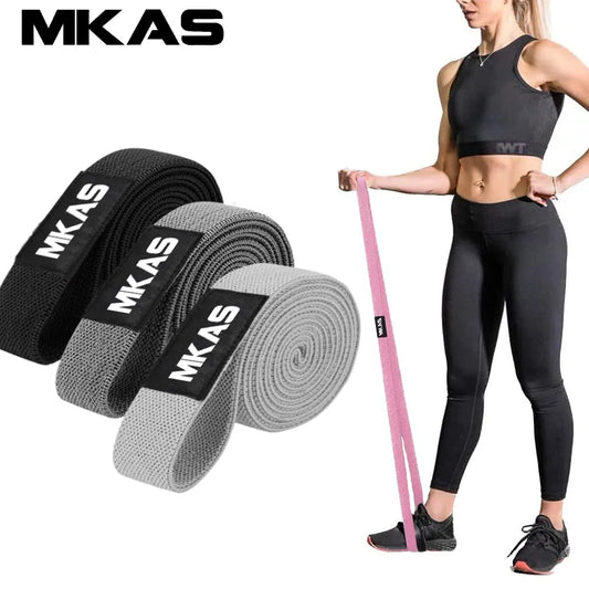 MKAS Long Resistance Loop Band Set: Unisex Fitness Yoga Elastic Bands - Hip Circle Thigh Squat Band, Workout Gym Equipment for Home