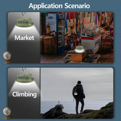 MOSLIGHTING 9900mAh Rechargeable Camping Lantern — Powerful LED Flashlight with Magnet, Portable Tent & Work Light