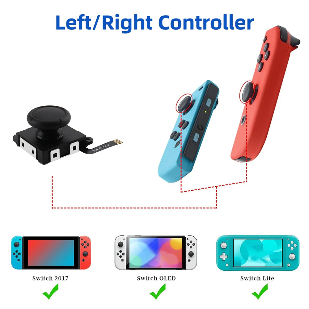 Hall Effect Joystick Replacement for Switch/OLED/Lite Joy-Con – No Dri ...