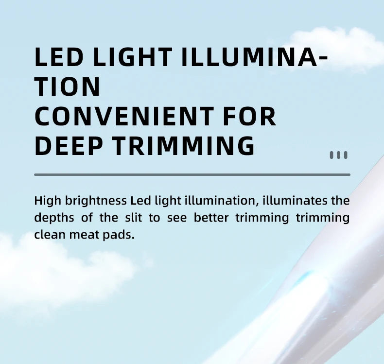 Type-C Dog Paw Trimmer - Waterproof Pet Hair Clippers with LED Light & Display, 18mm Wide Blade Grooming Tool