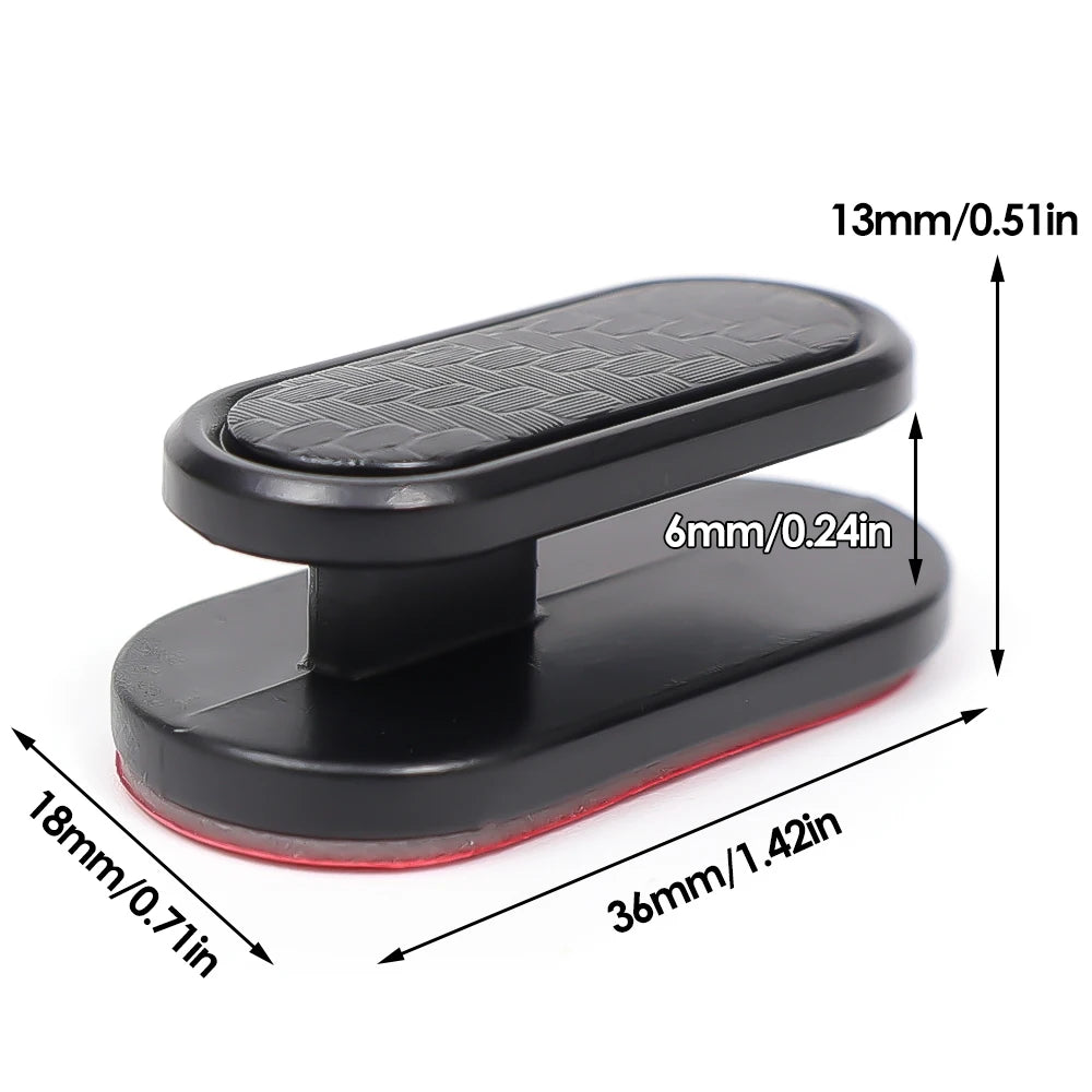 Car Invisible Small Hooks - Carbon Fiber Self-Adhesive Dashboard Wall Hook for USB Cables, Headphones, & Key Storage