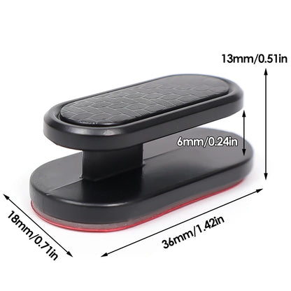 Car Invisible Small Hooks - Carbon Fiber Self-Adhesive Dashboard Wall Hook for USB Cables, Headphones, & Key Storage